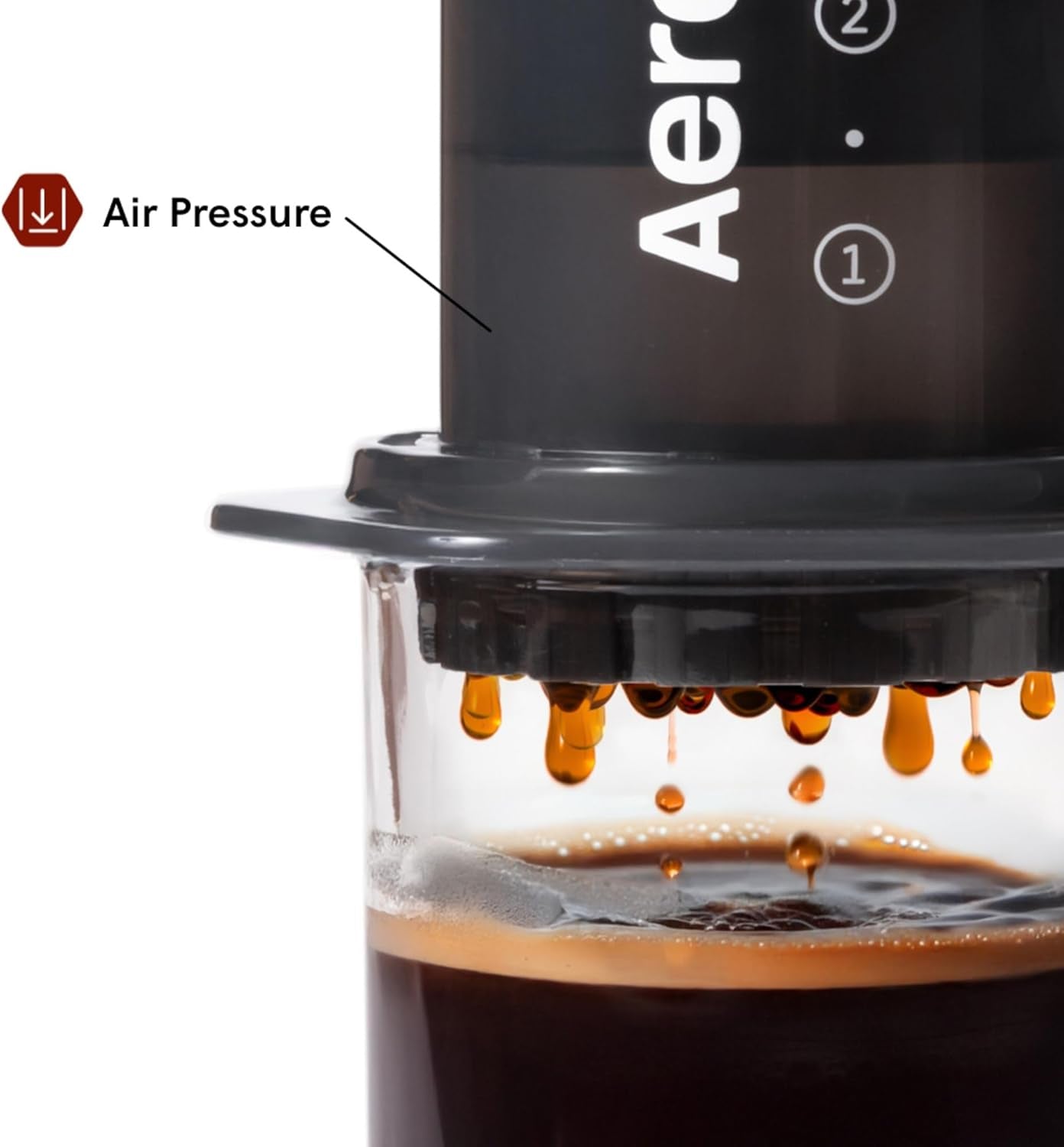 Original Coffee Press - All-In-One French Press, Pour-Over & Espresso Style Manual Brewer, 2 Min Brew for Less Bitterness, More Flavor, Small Portable Coffee Maker, Travel & Camping